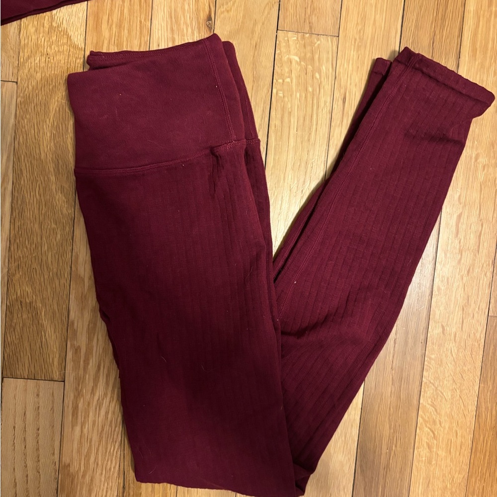 Fabletics Deep Red Activewear Set - Picture 2 of 5